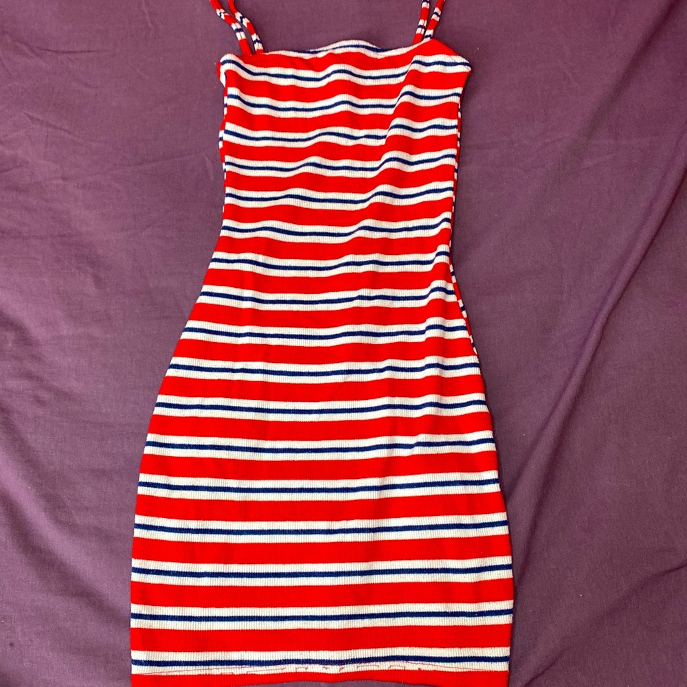Stripes red dress size XS